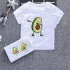 Cute Fruit Cartoon Boys Tops Dancing Avocado Fun Girls Shirts Harajuku Novel Design Kids Shirts Kids