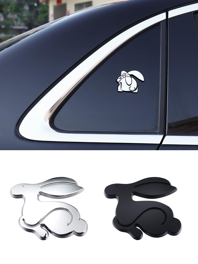 For VW Volkswagen Jetta MK5 Golf 3D Metal Car Sticker Rabbit Badge Decal Accessories For Volkswagen GTI R-Line R Polo T5 Golf Pa