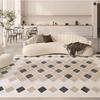 Нескользящий ковер с французской клеткой: Гостиная, спальня и прихожая — грязеотталкивающие, впитывающие воду, легкие в уходе