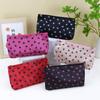 Fashion Multi-Functional Bag Cosmetic Pouch or Travel/Carrying Purse for Women Leopard Heart Pattern Zipper Makeup Bag