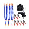 Soldering Helping Hand Clamp Soldering Third Hand Tool with 6 Flexible Arms Desktop Clip Holder Tool for DIY Assembly Craft Hobby Station,