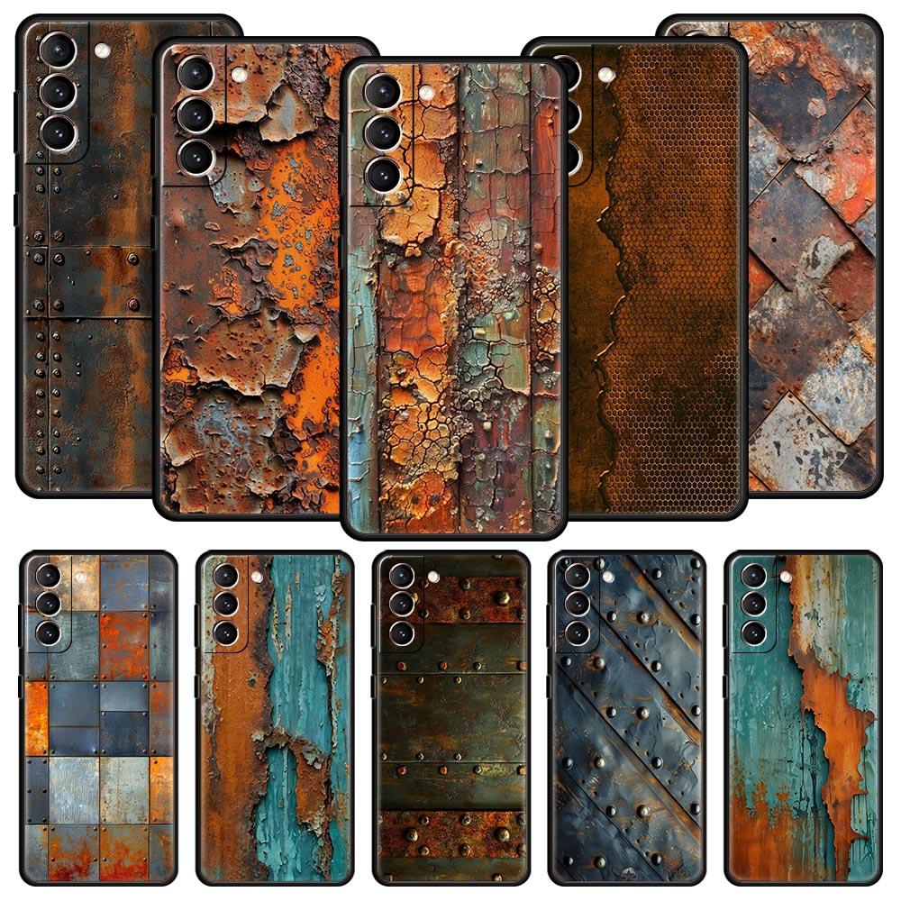 Винтажный индустриальный стиль Ржавый чехол-крышка для телефона для Samsung Galaxy S25 S24 S23 S22 S20 S21 FE Ultra S25Edge S10 Plus 5G Мягкий ТПУ