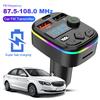 Car MP3 Player Bluetooth-Compatible 5.3 Support TF Card U Disk Car Charger Dual USB Type C Cell Phone Charger MP3 Player Adapter