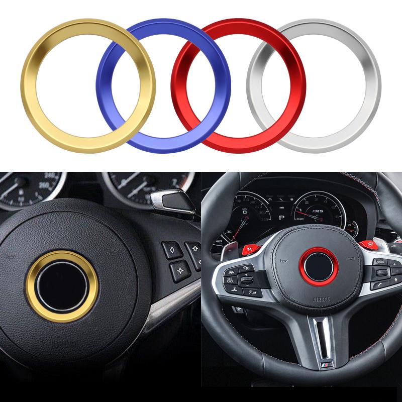 BBJU3 Car Styling Steering Wheel Logo Badge Stickers For BMW 1 2 3 5 Series 2011-2021 M3 M5 E36 E46 E60 E90 E92 F30 F31 F25 X1 F48 X3