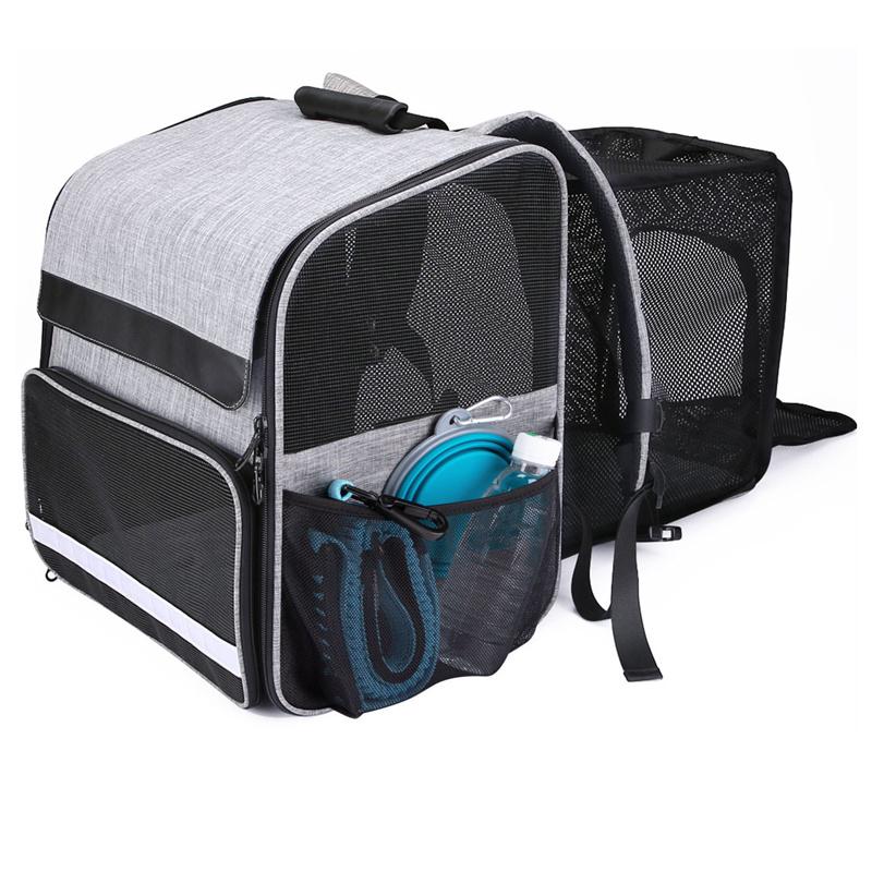 Складная дорожная сумка для домашних животных, высококачественная одноразовая большая сумка для переноски кошек, дышащий рюкзак для переноски собак со светоотражающими свойствами