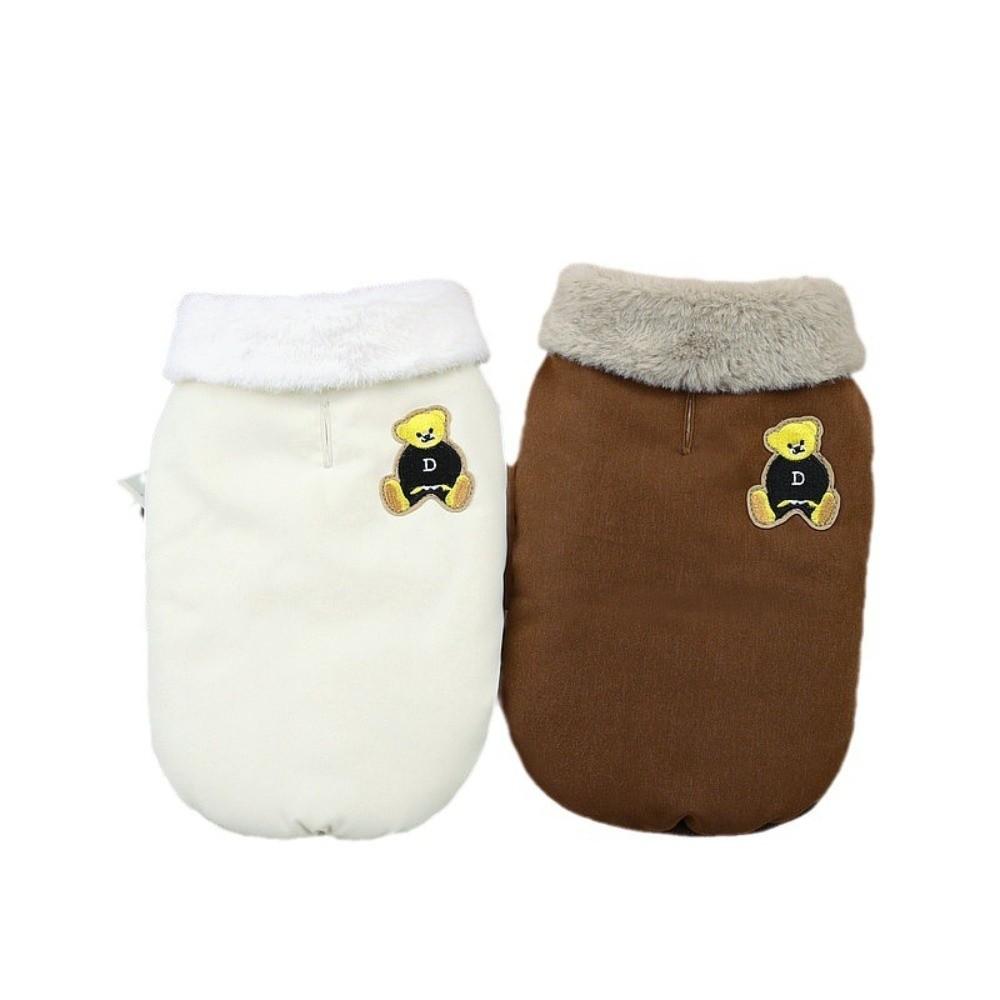 Winter Dog Hiking Jacket Plush Dog Vest Coat Cute Pet Clothes for Small Medium Dog
