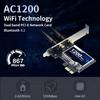 1200 Мбит/с PCI-E WiFi адаптер 2,4 ГГц/5 ГГц Bluetooth 4.2 WiFi Wlan карта 802.11ac Настольный Wifi PCI Express адаптер для Win 7 10 11