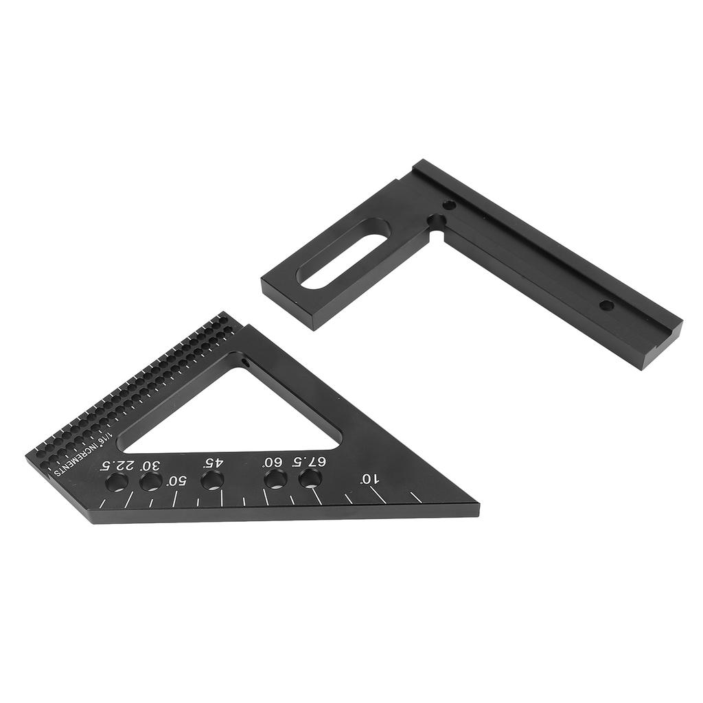 3D Multi Angle Measuring Ruler 45 90 Degree Aluminum Alloy Woodworking Square Protractor Miter Trian