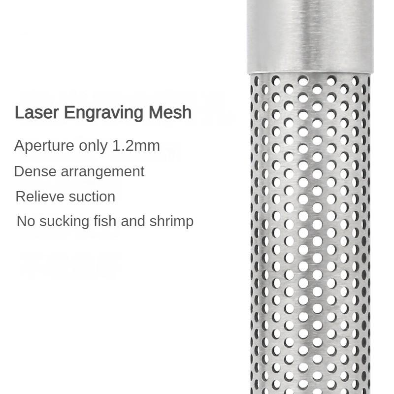 Мини-впускная и выпускная труба из нержавеющей стали, микропористая, антивсасывающая, фильтрующая, впускная труба для воды, принадлежности для аквариума