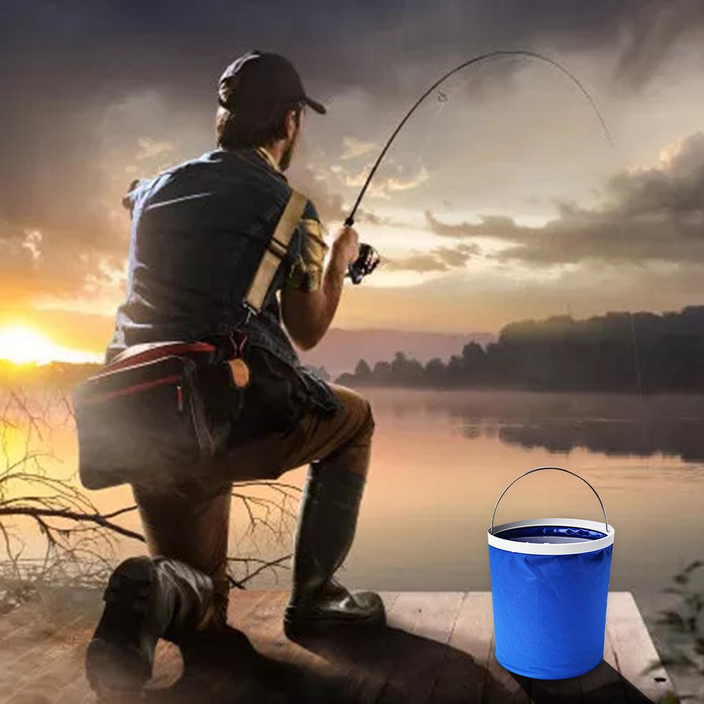 Многофункциональное портативное складное ведро для рыбалки на открытом воздухе, инструмент для чистки автомобиля, ведро