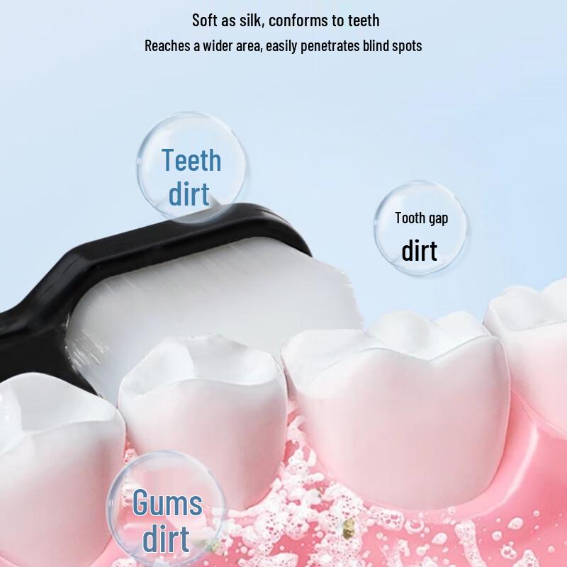 OWI Сверхмягкая зубная щетка с 10 000 щетинок, 4 штуки