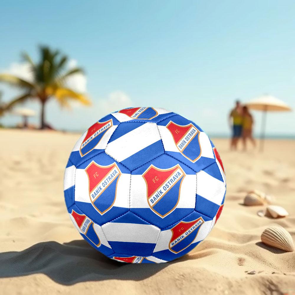 Banik Ostrava FC Size 5 Soccer Ball, Machine-Stitched PVC, Durable & High Bounce, All Ages Fit, fan merchandise, matches & outdoor use.