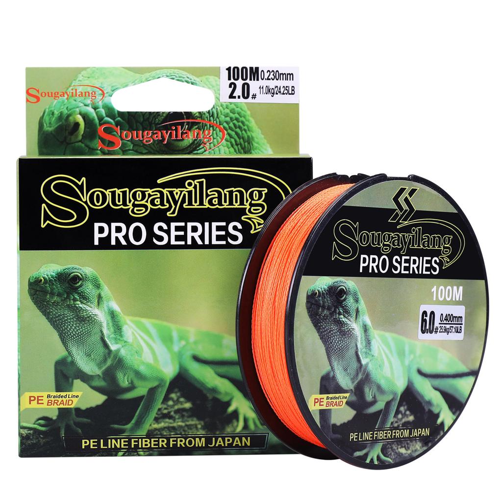 100M брендовая мультифиламентная леска, плетеная из 100% полиэтилена, рыболовные снасти от 12,12 до 57,1 фунтов, 100 м