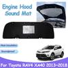 Звуковая накладка на капот двигателя для Toyota RAV4 XA40 2013~2018, передний теплоизоляционный хлопковый коврик, звукоизоляционные чехлы, аксессуары для салона автомобиля