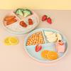 Home Breakfast Tableware Children Three Compartment Divided Meal Plate Weight Loss Ration Unbreakable Dish Plate