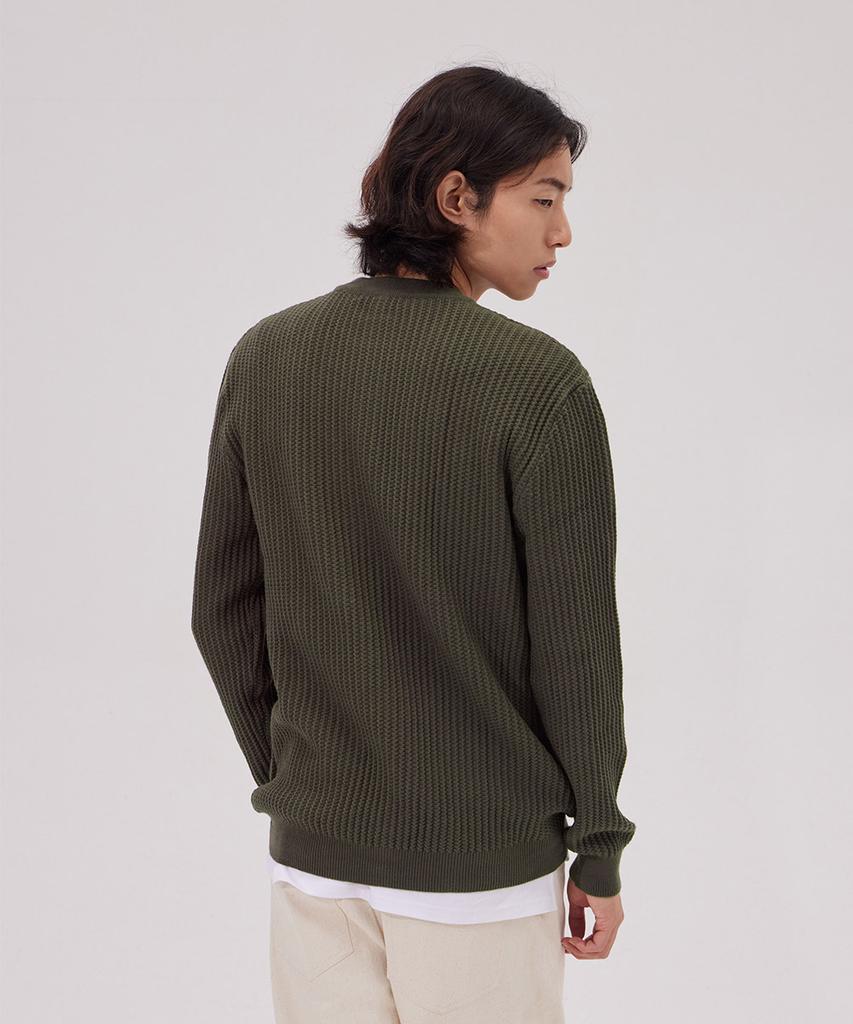 MAKEITTO Daily Viscose Henley Neck Knit_Gray