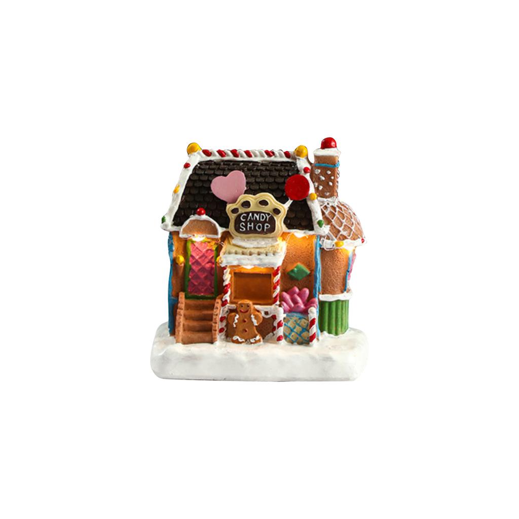 Glowing Gingerbread House With Lights - Animated Christmas Decoration For Indoor Festive Display
