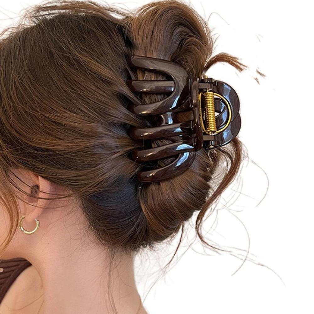 Funny Pumpkin Hair Claw Large Shark Clip Simple Hair Grab Daily