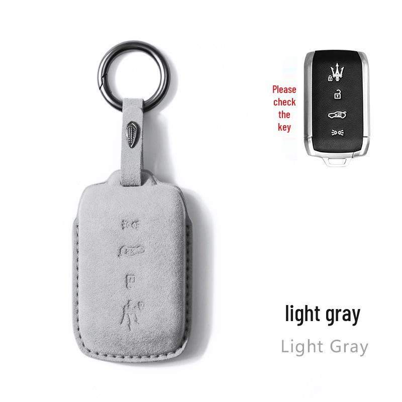 Maserati Key Case: Premium Suede Shell for Levante & Ghibli
