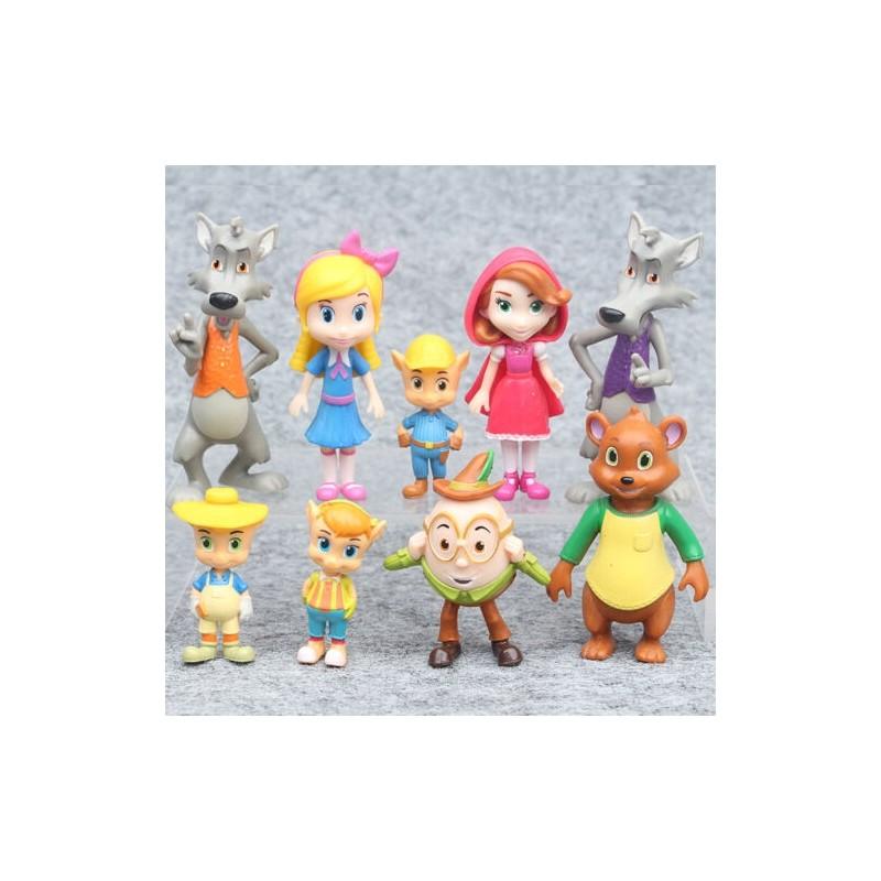 9 Junior Pcsset Goldie And Bear Little Red Riding Pigs Wolf Figure Topper Cake