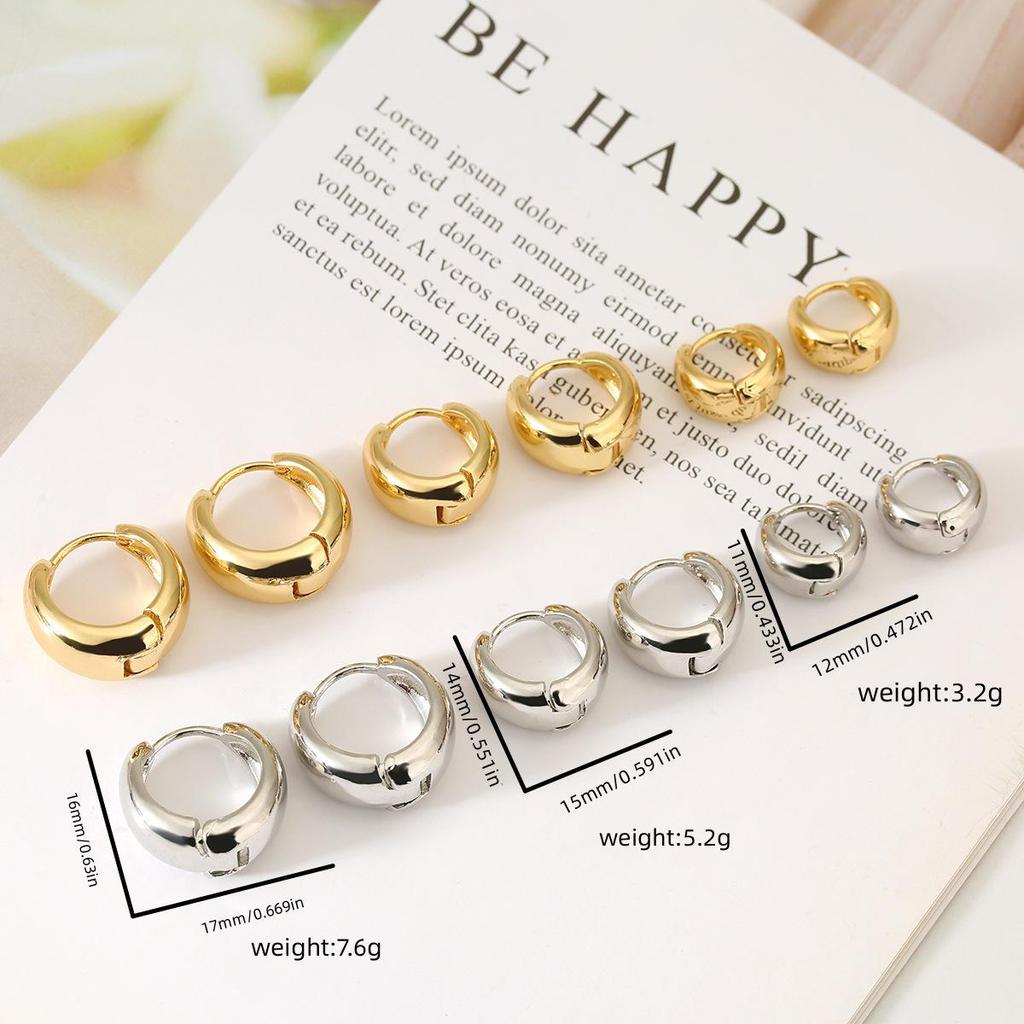 Chic C-Shaped Fashion Ear Clips: Versatile, High-End Luxury Jewelry