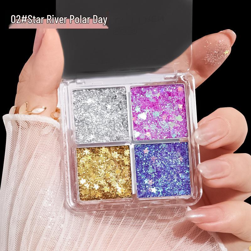 Helen Lady Multi-Use Nine-Color Eyeshadow Palette: Matte, Shimmer & Fine Glitter for Contouring and Makeup