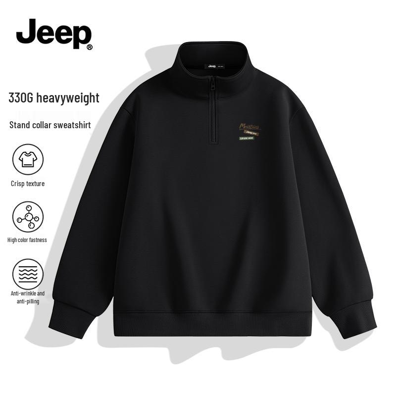 Jeep Мужской свитшот на молнии до половины со стойкой