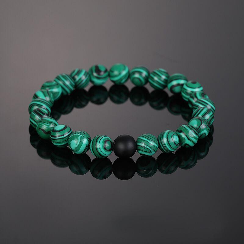 Модный женский браслет из натурального камня, цветной браслет из бисера, эластичные браслеты, энергетическая йога, украшения ручной работы