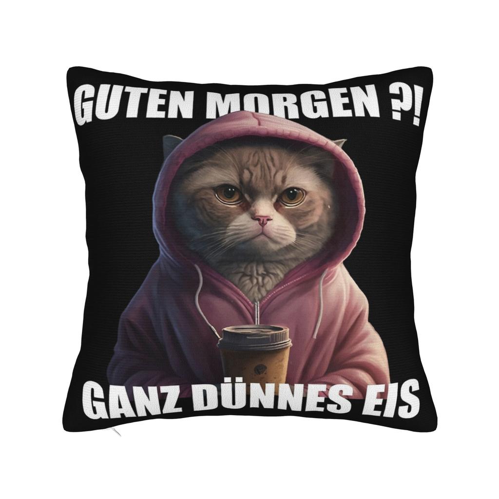 Decorative Pillowcase Guten Morgen Ganz Dnnes Eis Merchandise Seat Throw Pillow Case Cover Zippered Multi-Size