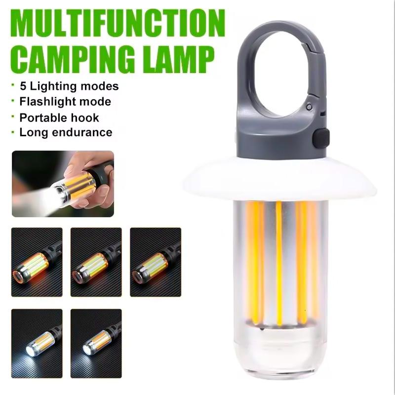 USB Rechargeable LED Portable Light Super Bright Flashlight Camping Light Work Light 5 Lighting Modes Waterproof Outdoor Light