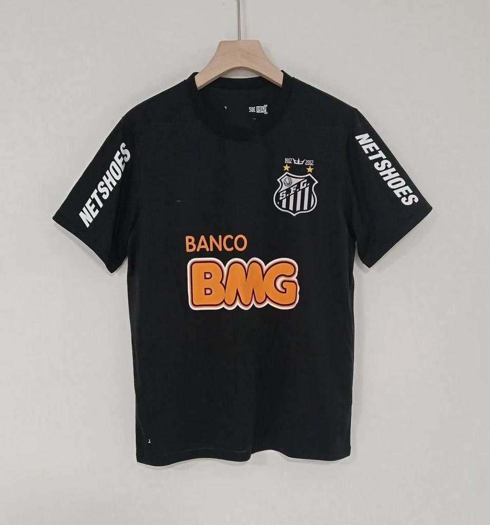 Ретро-футболка Неймара Santos FC №11 - Классическая вышитая футбольная рубашка с коротким рукавом