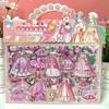 Princess Dress-Up 3D Sticker Set: Double-Layer Cartoon Character Dress and Paint Kit for Kids