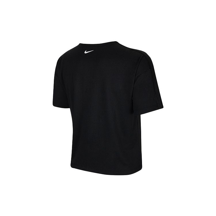 Nike Dri-FIT Sports Crew Neck Letter Pullover Short Sleeve T Shirt Women Tops Black CT6971-010