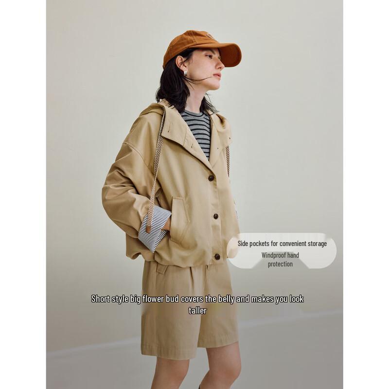 Inman Women's 2025 Autumn Outdoor Hooded Relaxed Jacket