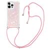 For iPhone 16 Pro Max TPU Case Quicksand Design Phone Cover with Lanyard