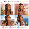 5pcs Cute Y2K Star Hair Clip Sweet Braided Hair Pieces Mini Hair Clip Decorations  Music Festival