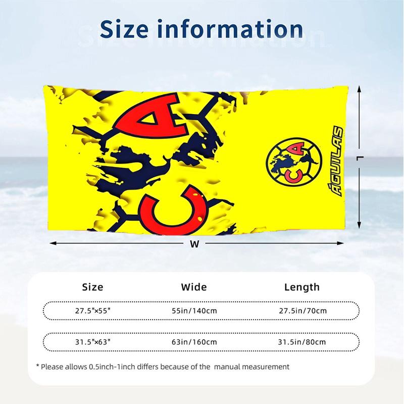 Club America (1) Theme Beach Towel Sand Resistant Soft And Comfortable Suitable For The Pool Camping Yoga And Diving A Travel Essential