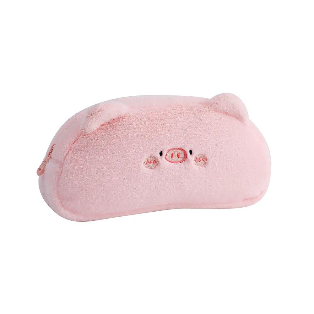 Plush Pencil Case Kawaii Pig Animals Large Capacity Pencils Bag Pen Case School Supplies Stationery Gift Kawaii Bag