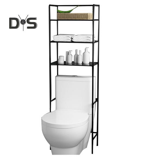 Стеллаж для хранения в ванной комнате, большая вместимость, прочная несущая способность, простая установка, многоуровневая отдельно стоящая полка для хранения над унитазом