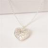 Ожерелье с подвеской в форме полого сердца, открывающееся ожерелье с медальоном, женское ювелирное изделие, подарок