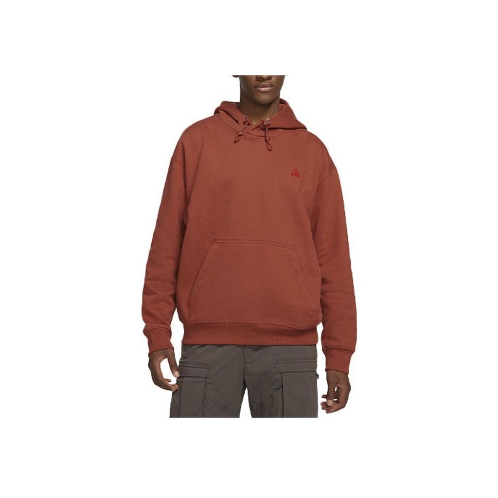 Nike ACG Logo Solid Loose Hoodie Men Tops Red-Brown CW4490-670
