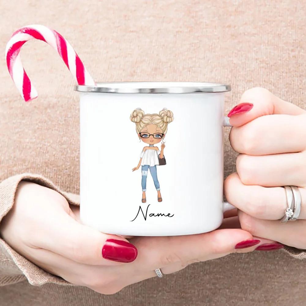 Персонализированная кружка Cheer Gym Girl Enamel Camping Mug Print Coffee Cup Кружки Coffee Cups Необычная чашка для чая Cupshe Персонализированные подарки Пиво