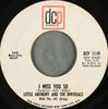 7-дюймовая пластинка LITTLE ANTHONY & THE IMPERIALS - I Miss You So DCP1149 DCP Internation 1965 США Соул/Фанк Б/У