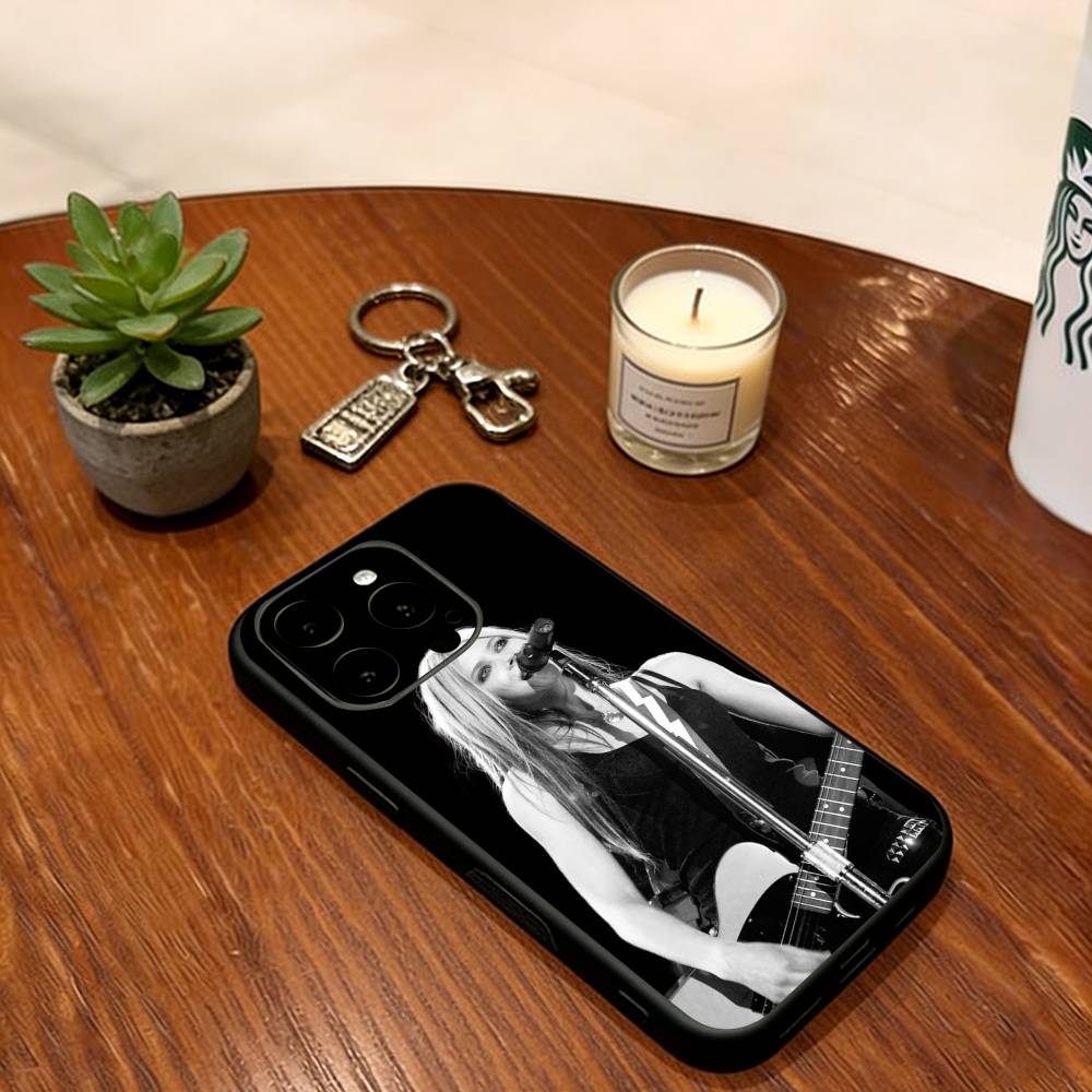 Avril Ramona Lavigne Phone Case For iPhone 17, 16,15,14,13,12,11 Plus,Pro Max, Others Silicone Soft Black Cover