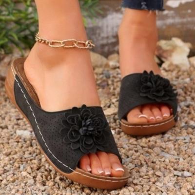 Летние женские сандалии туфли женская обувь для вечеринок женская обувь без застежек женская обувь на танкетке дышащая обувь женская тапочки