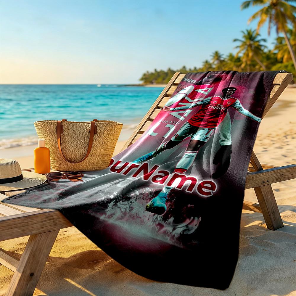 Arsenal Customize Your Name Beach Towel Quick-Dry Soft Microfiber Portable for SwimmingBeachCamping Travel Beach AccessoriesGym