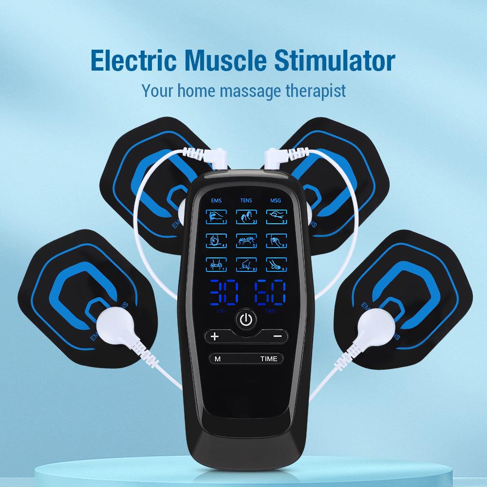 Electric EMS Acupuncture Body Massage Physiotherapy Tens Muscle Stimulator Therapy Slimming Machine Electro Stimulator 10Pads