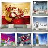 Home Christmas Tapestry Santa Claus Snowman Christmas Tree Holidays Living Room Bedroom Dormitory Room Tapestry