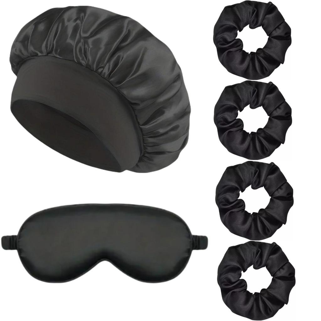 Lazy no-heat curling iron combination set, curling hair artifact, pillowcase, eye mask, nightcap, eye mask combination.