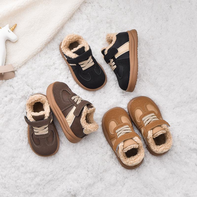 Детские водонепроницаемые зимние кроссовки и сноубутсы на флисовой подкладке